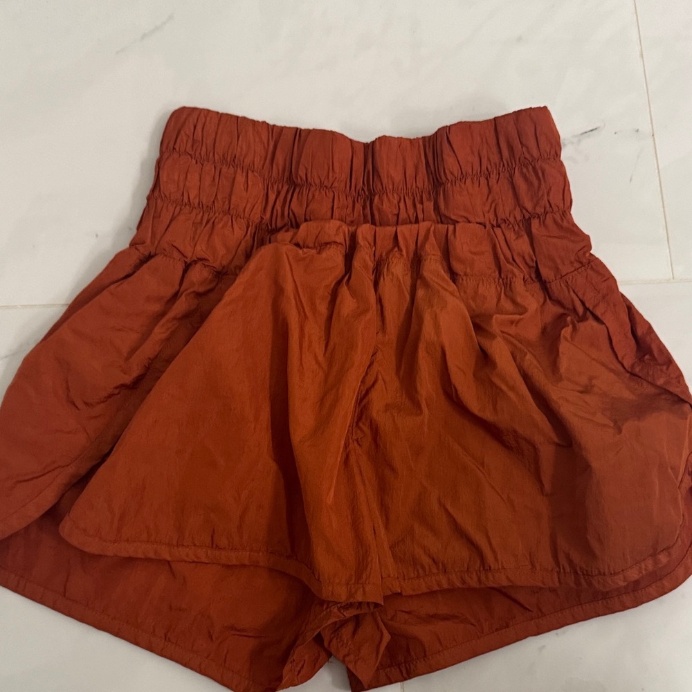 FP Movement by Free People High Waist Rust Shorts